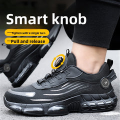 Lace-free work safety shoes