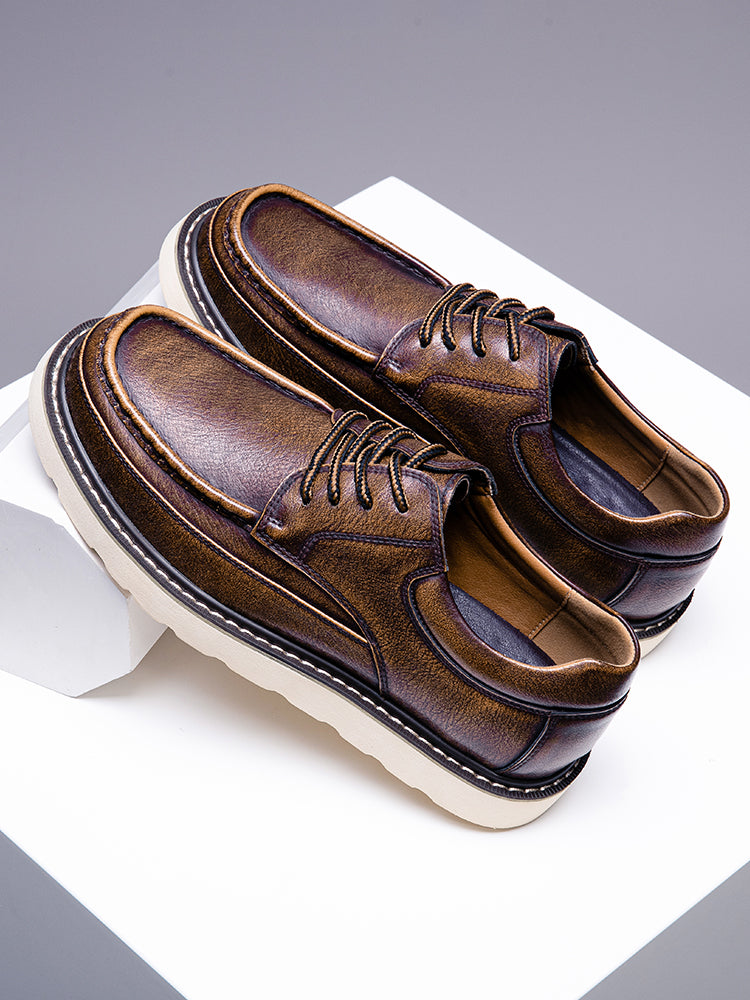 Vintage Leather Work Boots for Men