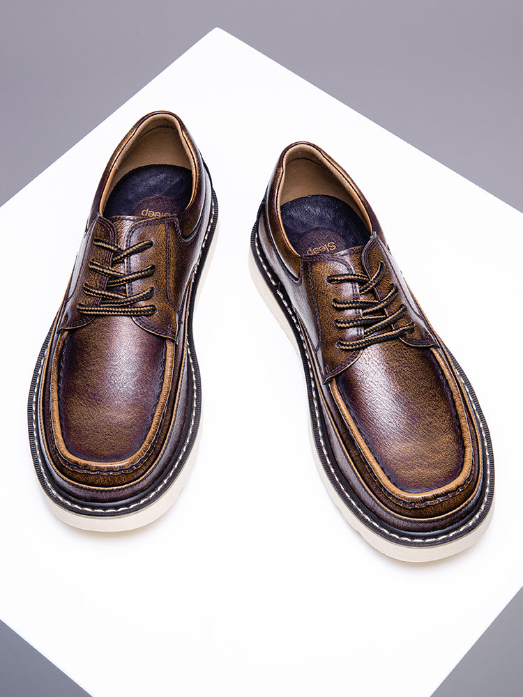 Vintage Leather Work Boots for Men