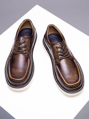 Vintage Leather Work Boots for Men