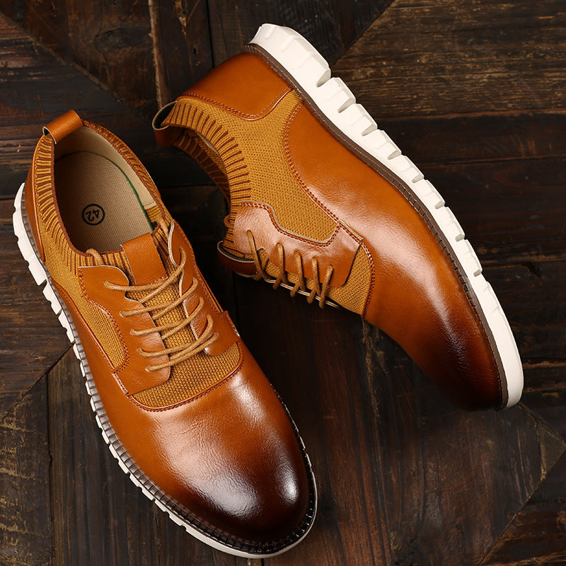 Men's gradient leather shoes