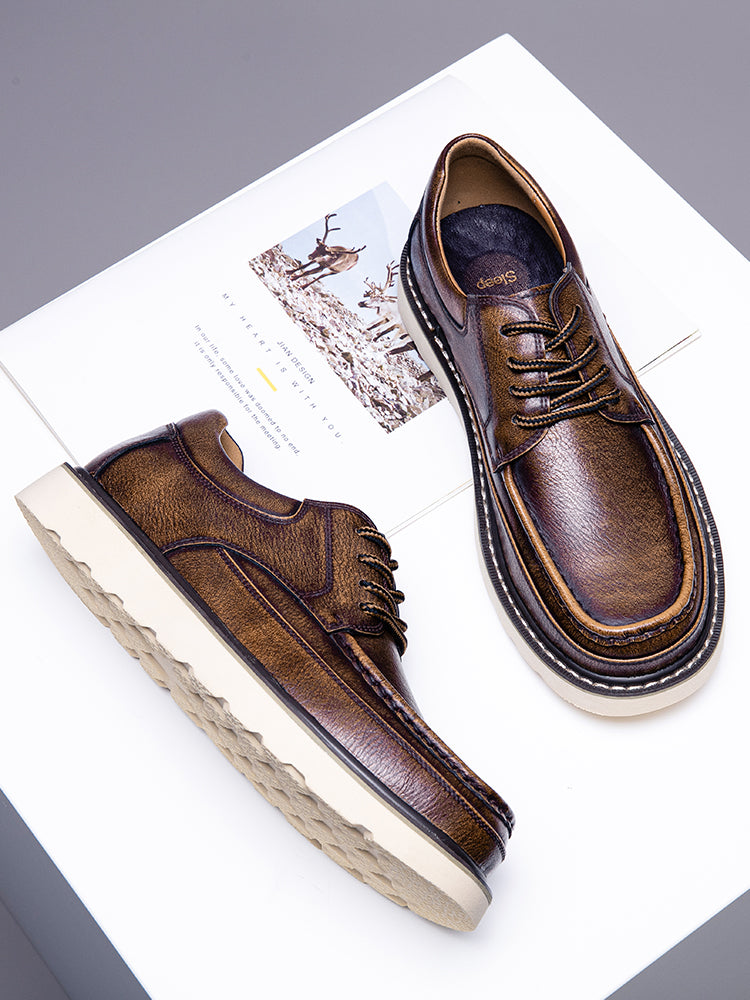 Vintage Leather Work Boots for Men