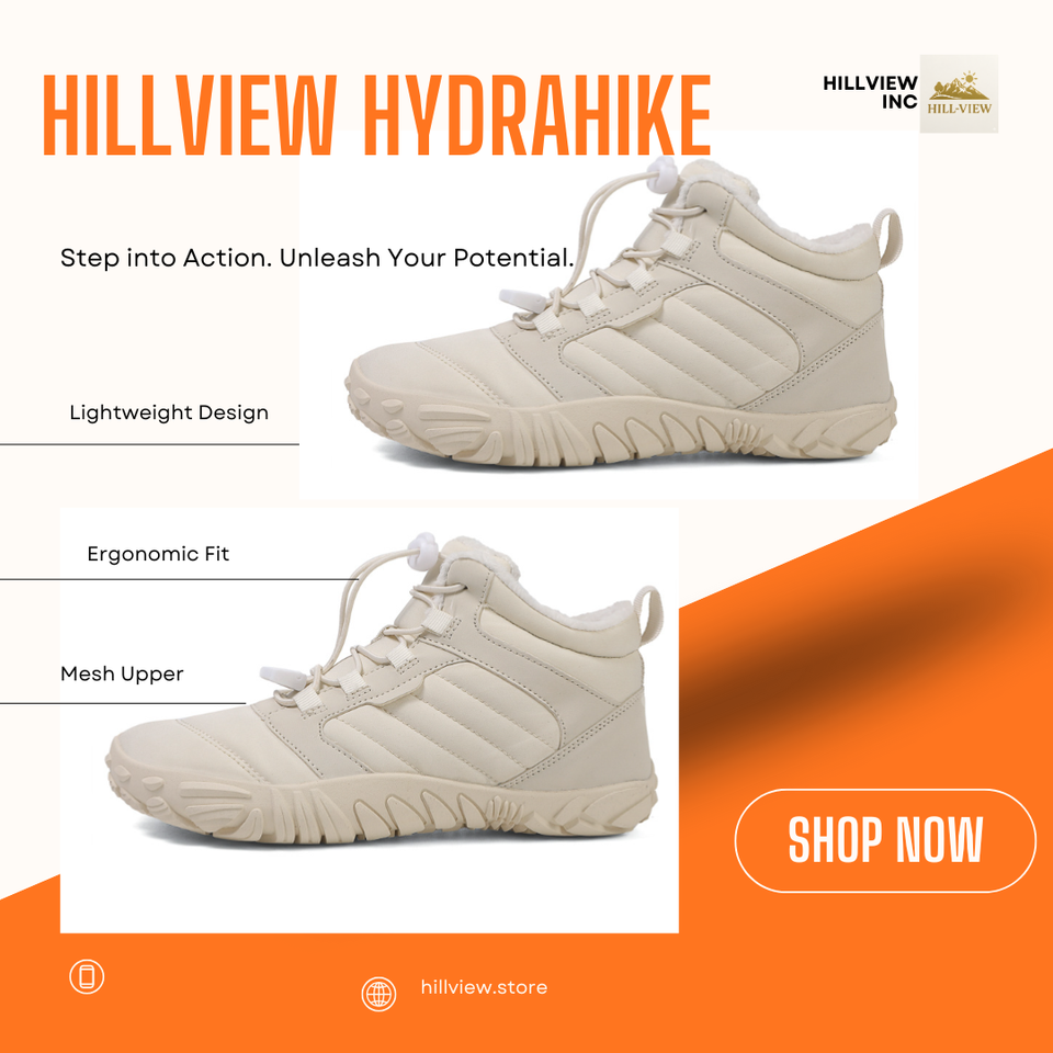 Hillview HydraHike-Wear Pro: Non-slip & Water-Proof Multi-Season Compatible Sneakers (Unisex)