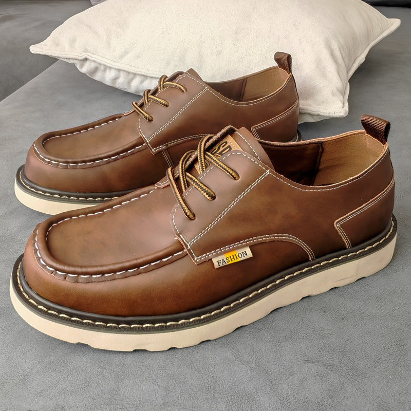 Vintage Leather Work Boots for Men