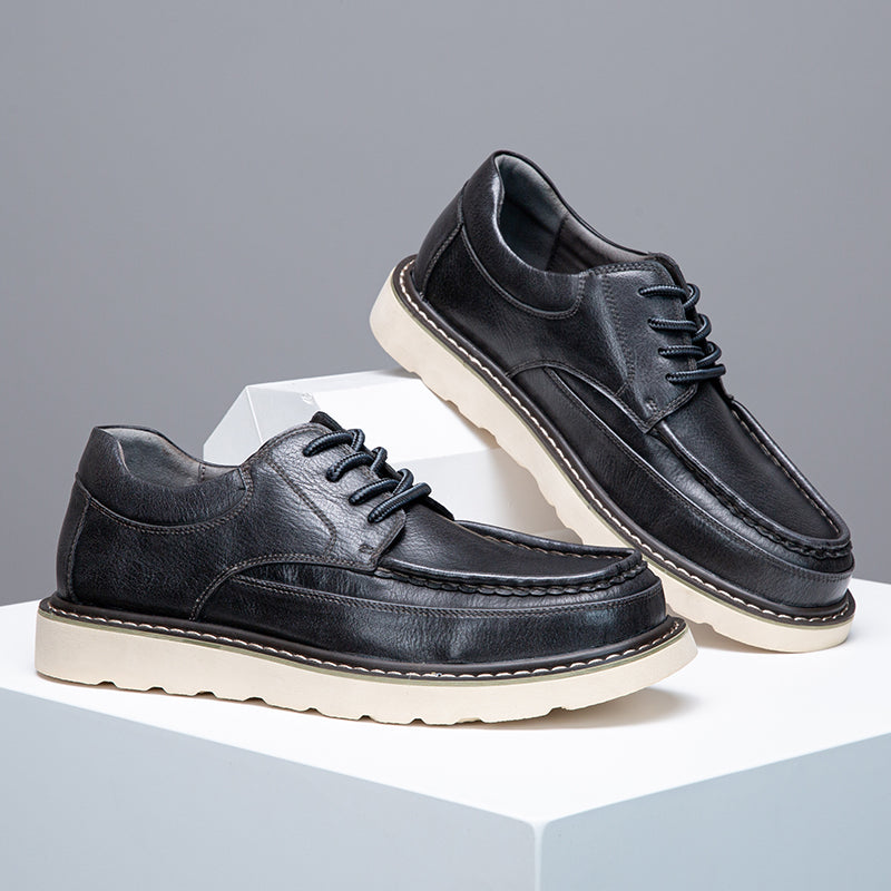 Vintage Leather Work Boots for Men